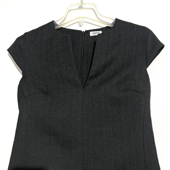 L'Agence Notch Neck Cap Sleeve Sheath Dress - Picture 12 of 14